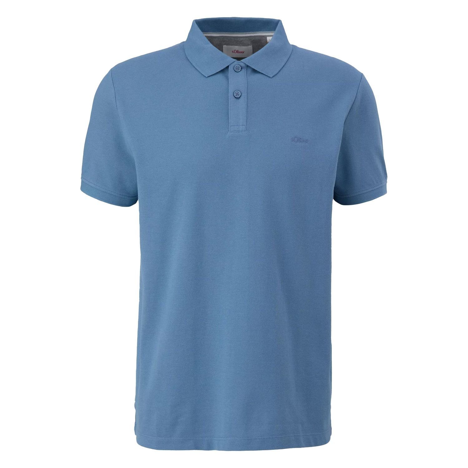 s.Oliver Poloshirt Basic (1-tlg) Piqué, Kragen, Knöpfe, Logo-Stickeri