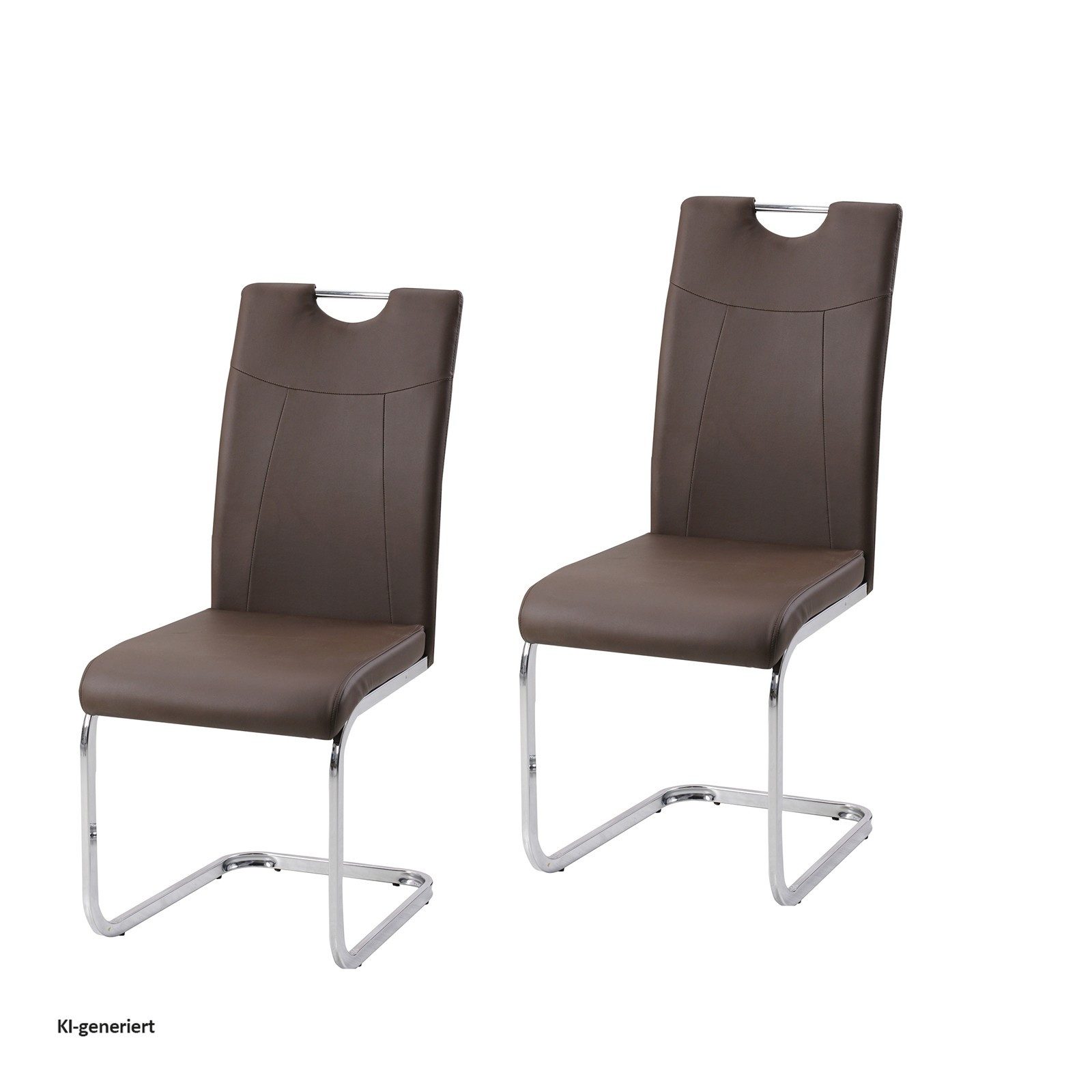 HTI-Line Freischwinger Schwingstuhl KellyC PU 2er (Set, 2 St), Freischwinger Esszimmerstuhl Kunstleder
