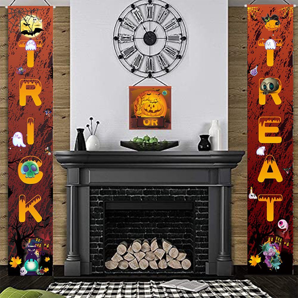 DÖRÖY Dekoobjekt Halloween Dekoration hängende Fahne Satz von 3,Party Horror Requisiten