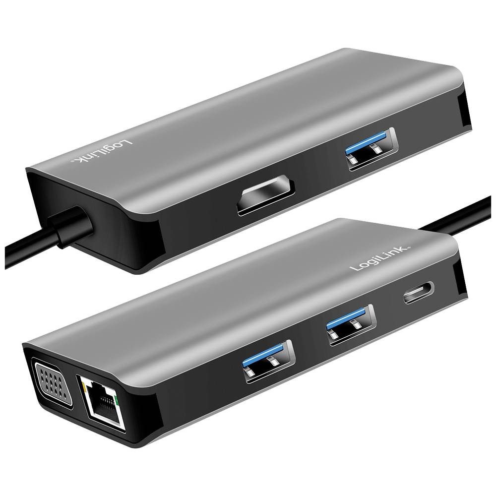 LogiLink Laptop-Dockingstation USB 3.2 Gen 1-Dockingstation, USB-C®, 7-Port, PD UA0410, USB-C® Power Delivery