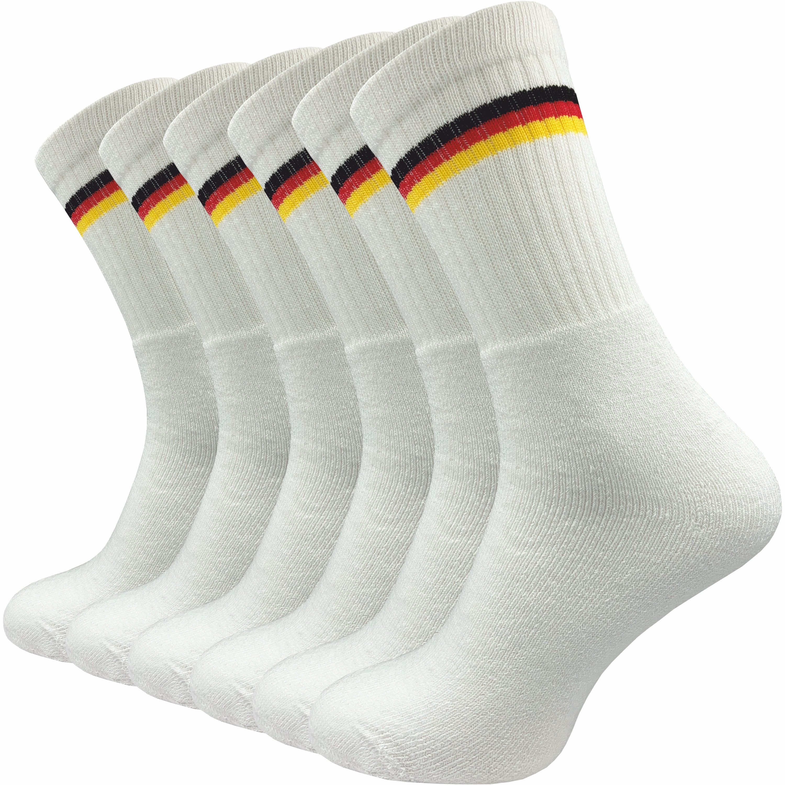GAWILO Socken mit Deutschland Flagge - Fan Socke zur Fußball EM (6 Paar) Ze günstig online kaufen