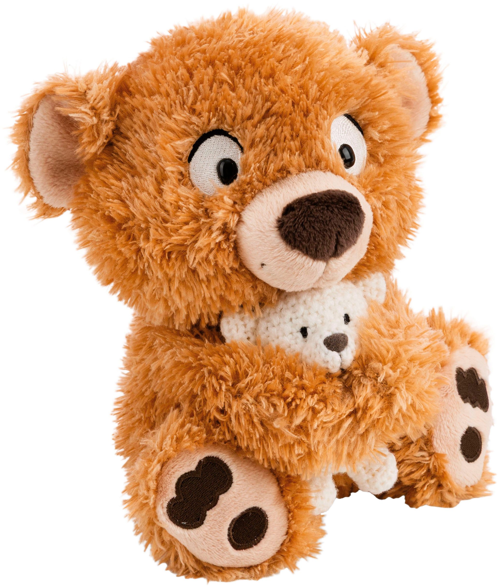 Nici Kuscheltier Winter, Kuschelitier Bär Capiccino mit Teddy 7cm gestrickt 25cm