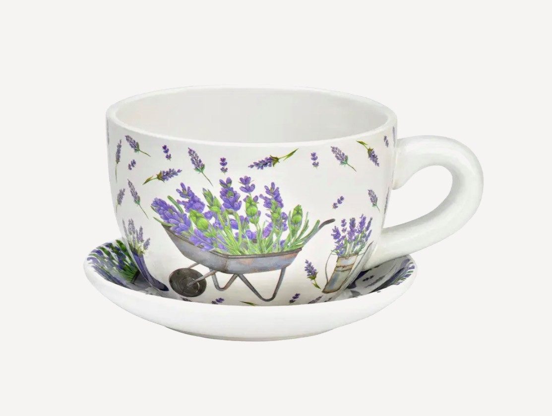 Seyila Home Pflanzkübel Pflanztasse aus Keramik mit Unterteller,Blumentopf