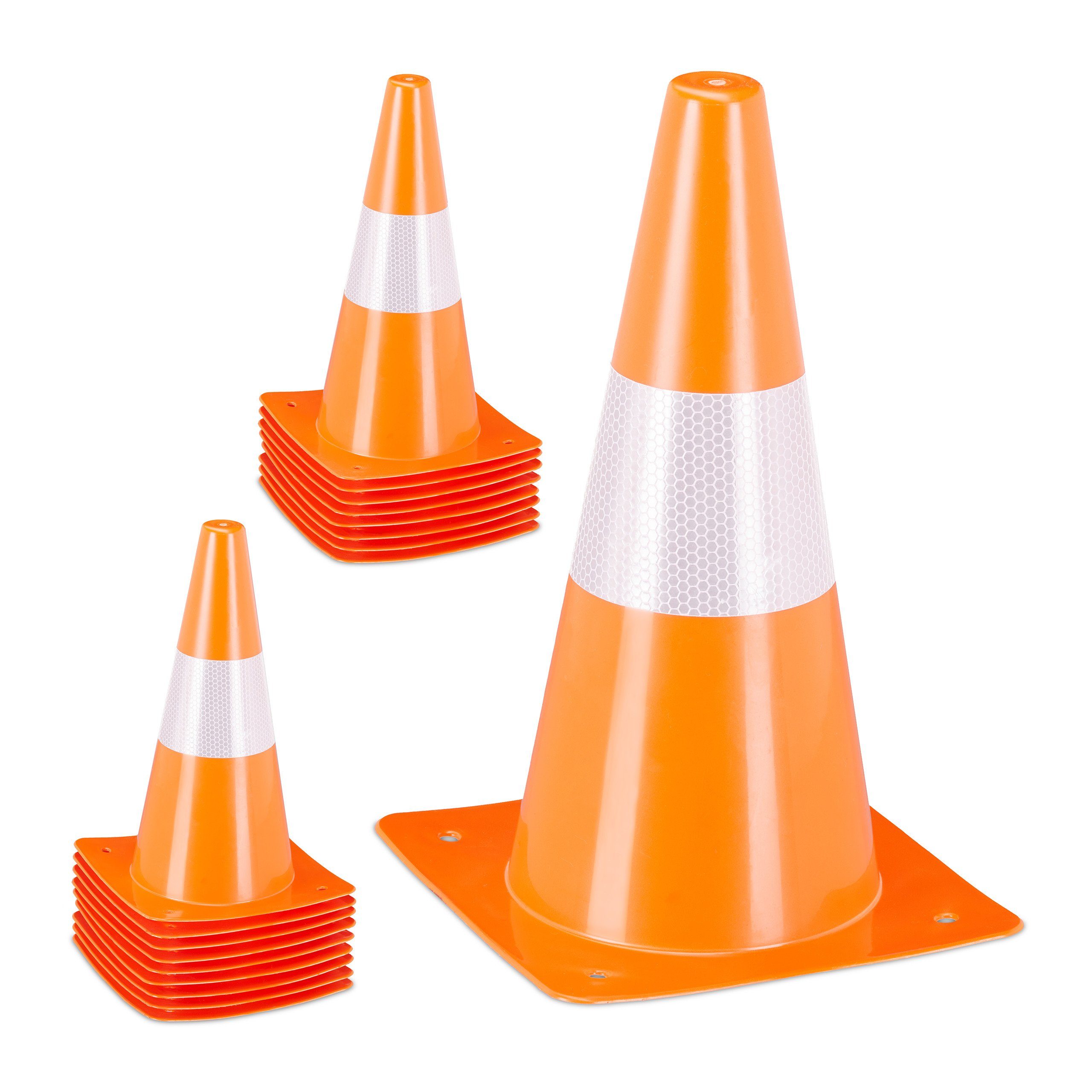 relaxdays Pylonen 18er Set orange (18-tlg)