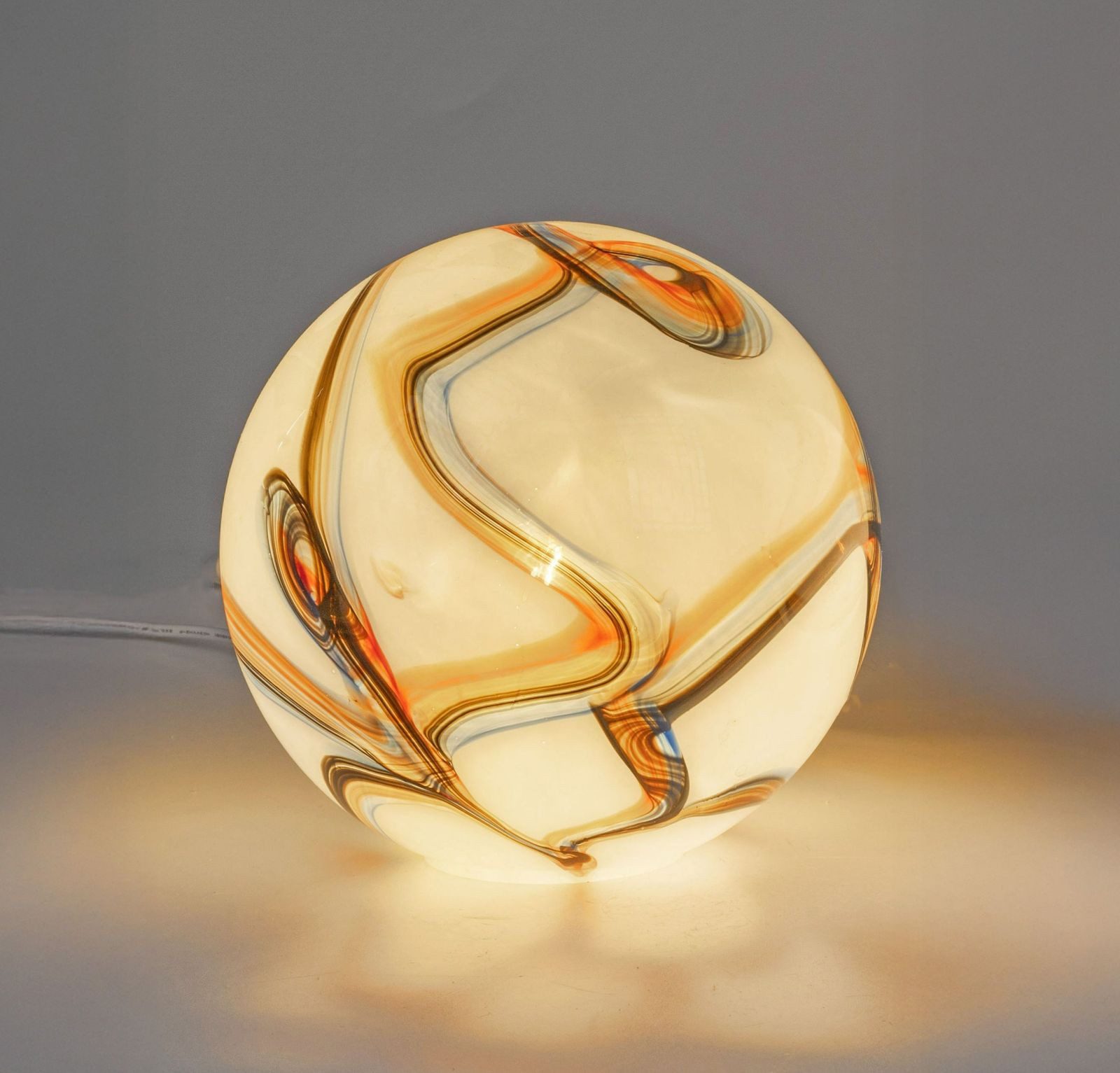 formano Tischleuchte LUXOR Kugellampe Glas Marmor Design 24 cm Tischlampe a günstig online kaufen