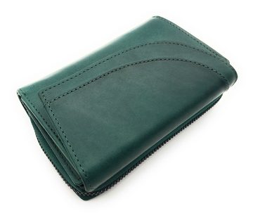 JOCKEY CLUB Geldbörse echt Leder Damen Portemonnaie mit RFID Schutz, Sauvage Leder, 15 Kartenfächer, Doppelmünzfach, petrol