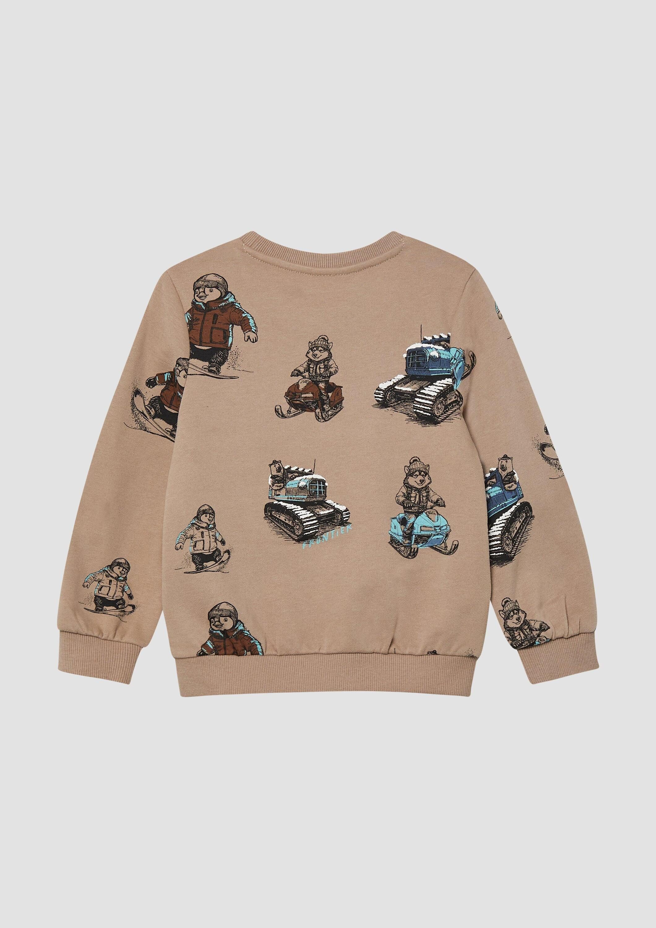 s.Oliver Sweatshirt Sweatshirt Sweatshirt mit All-over-Print günstig online kaufen