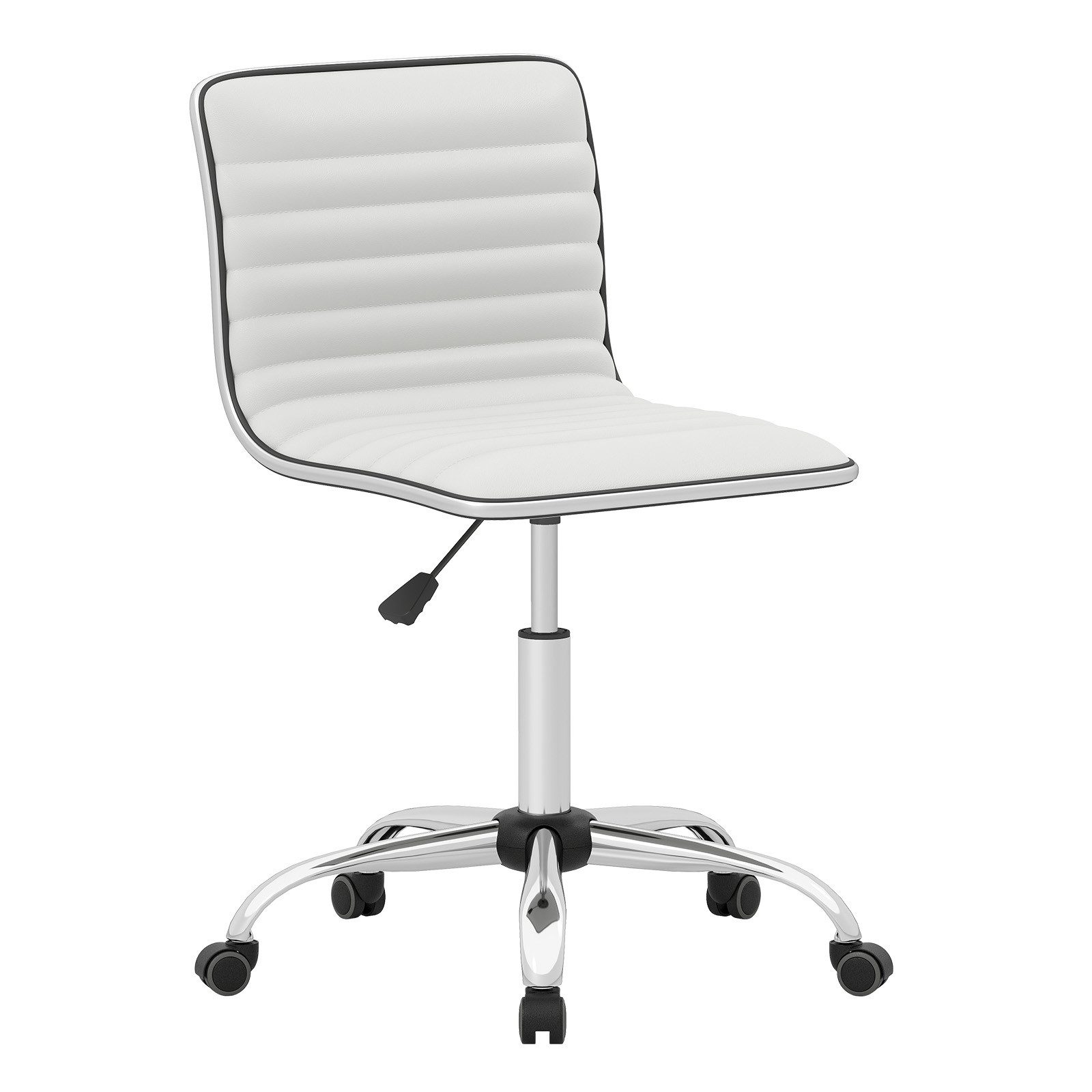 COSTWAY Bürostuhl, ergonomischer Drehstuhl ohne Armlehne, gepolstert, 150 kg
