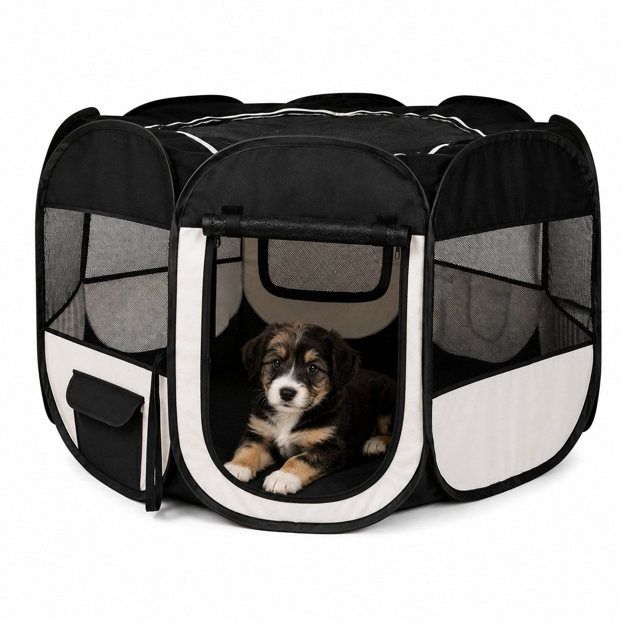 lionto Freigehege für Hundewelpen & Kleintiere, 110 cm Durchmesser, 64 cm Höhe