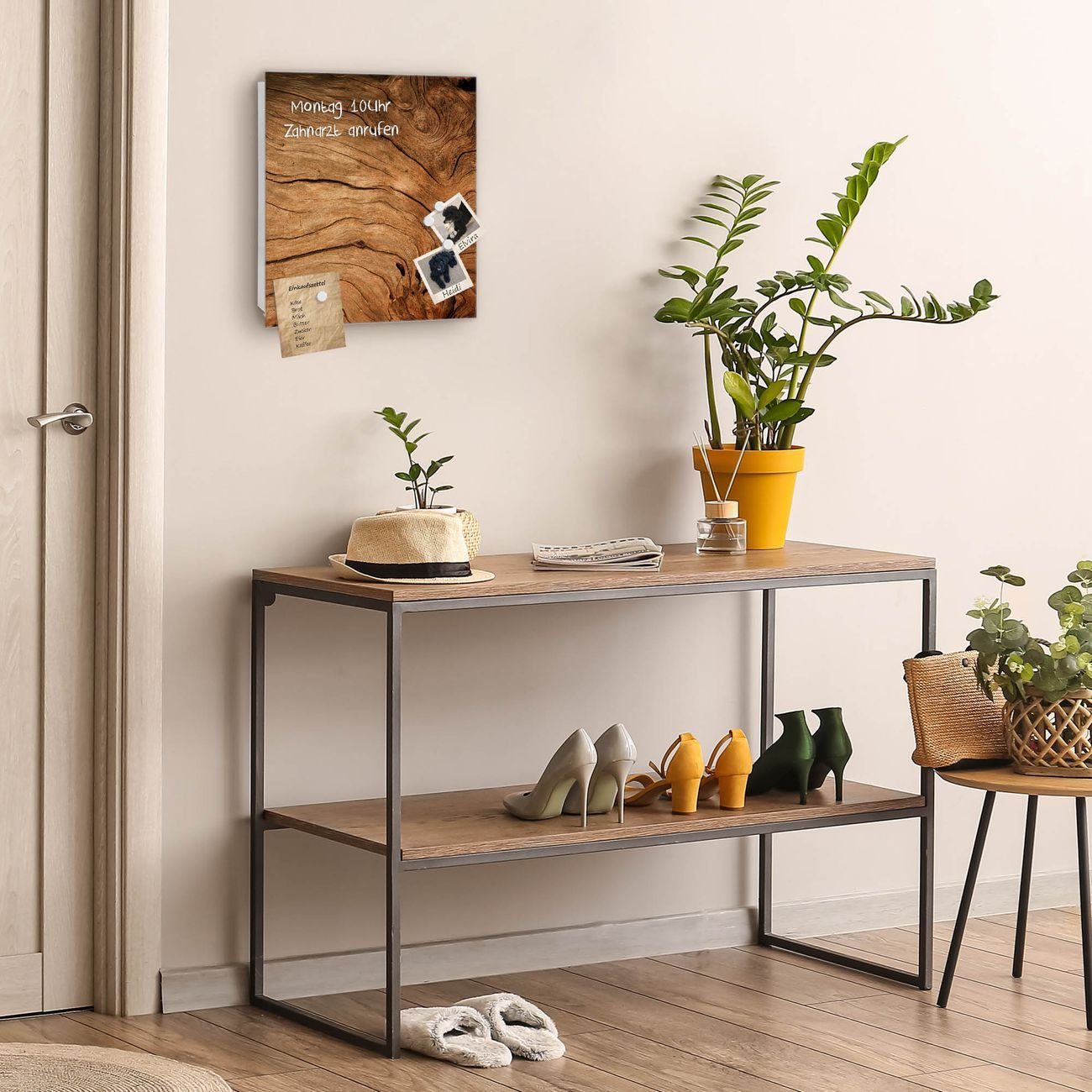 banjado Schlüsselkasten Glas Trockenes Holz (Stahl günstig online kaufen