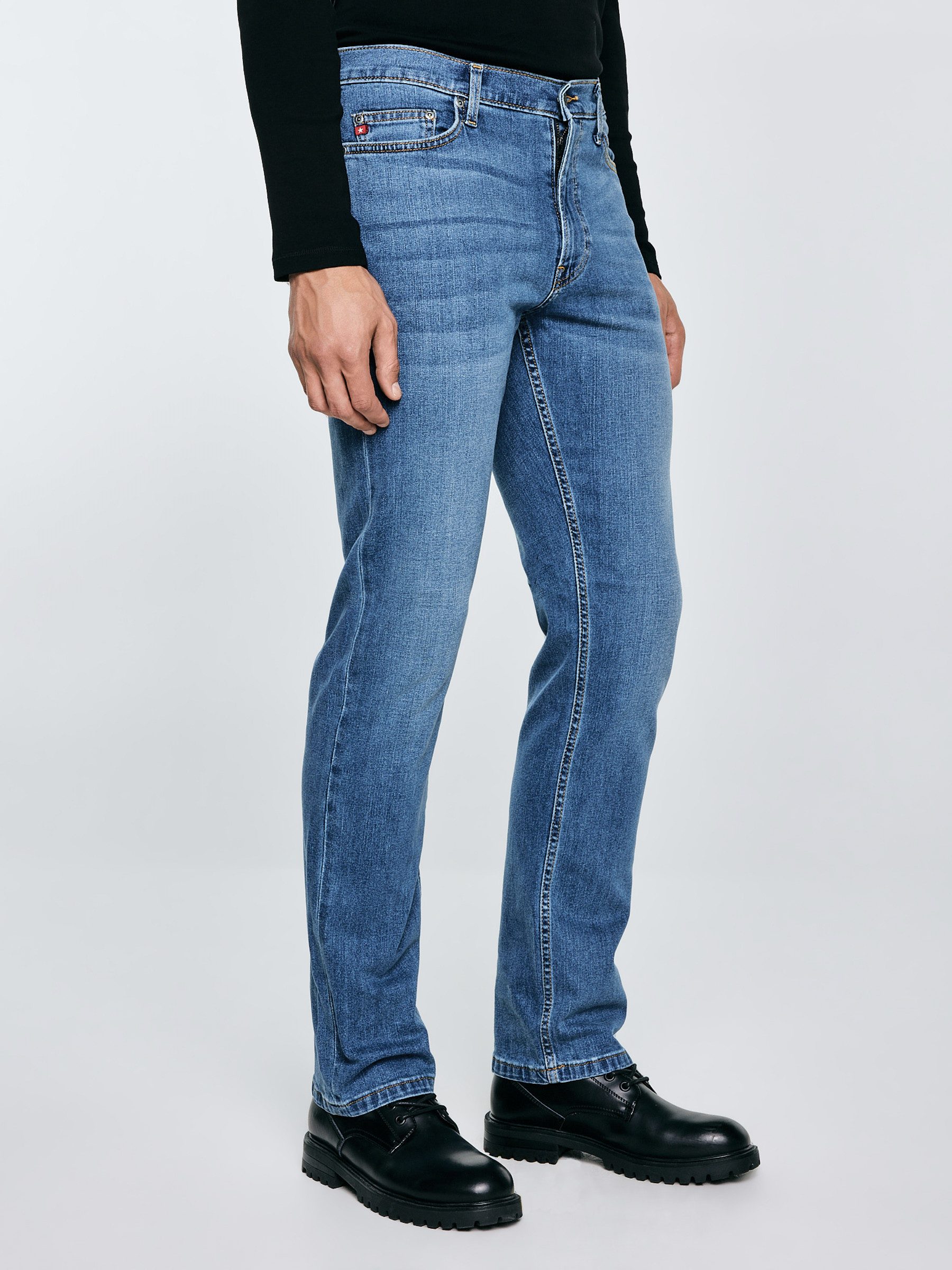 BIG STAR Straight-Jeans TRENT HOHE LEIBHÖHE günstig online kaufen
