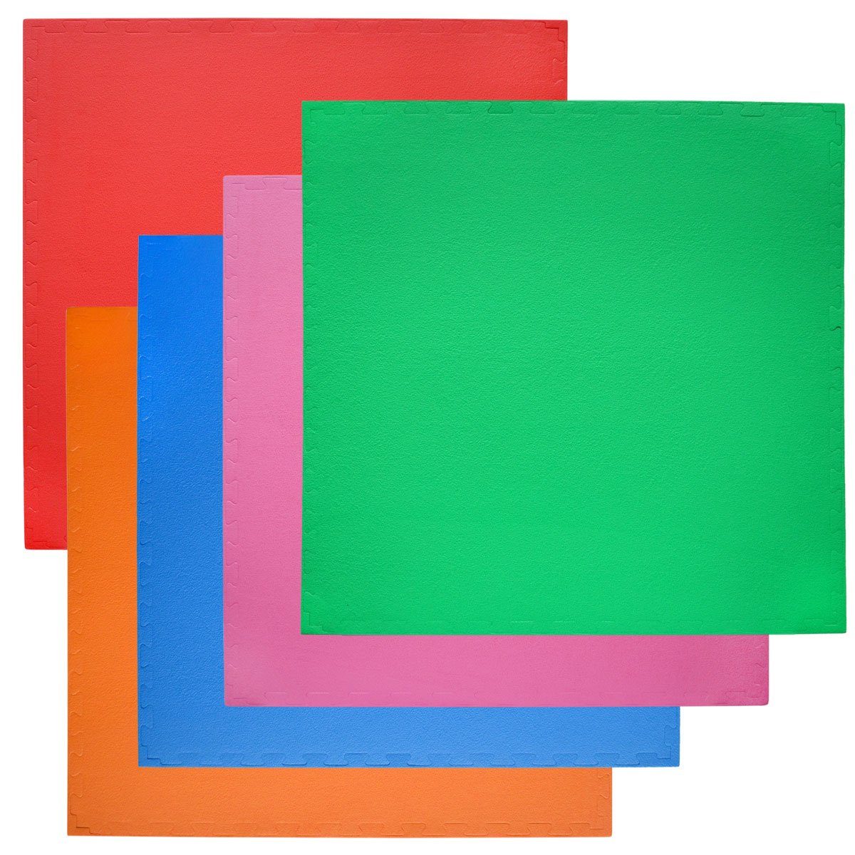 eyepower Fitnessmatte Trainingsmatte Puzzlematte Sportmatte 90x90x1,2cm, Fitnessmatte + Rand in verschiedenen Farben