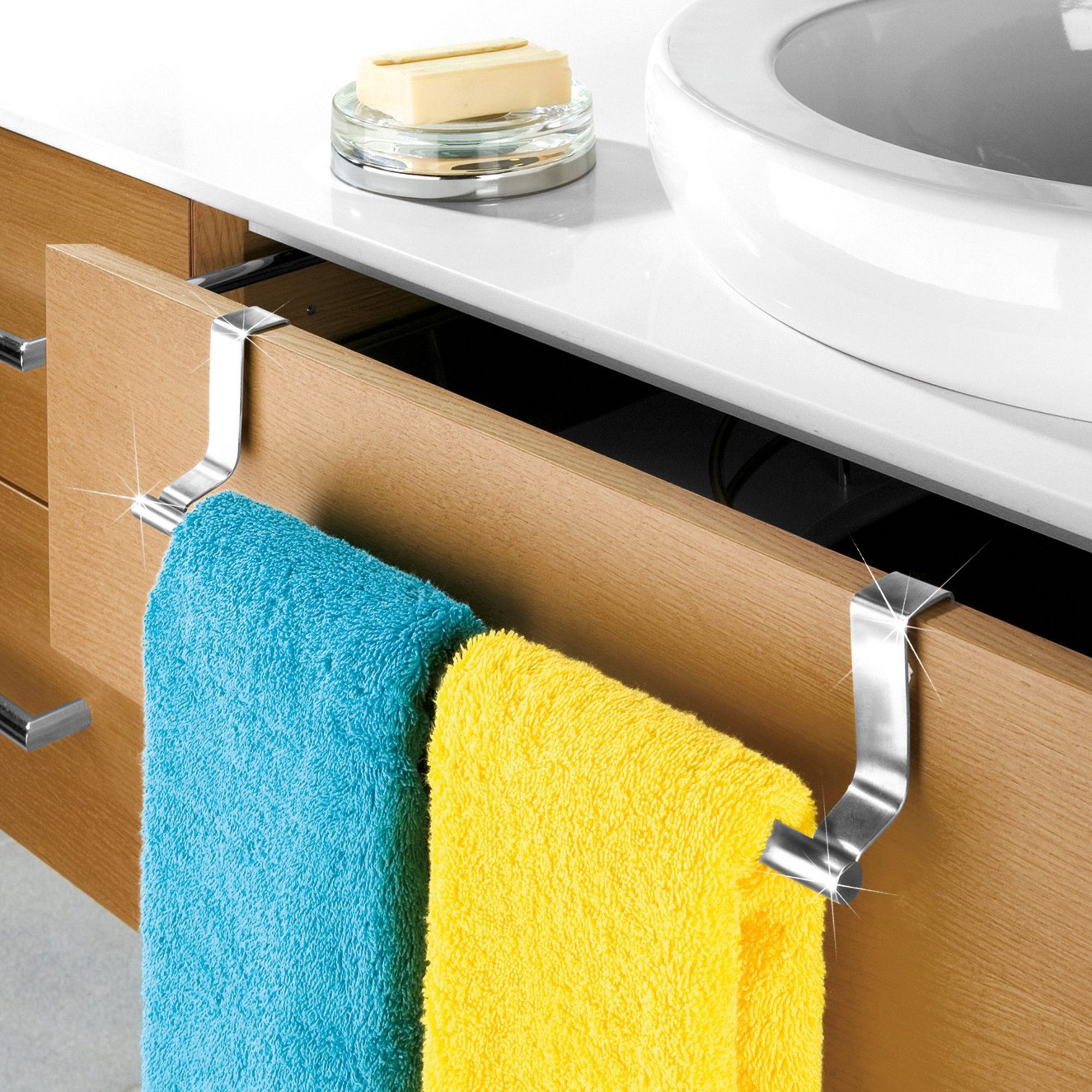 WENKO Trainingshilfe Geschirrtuch-Halter, Uni