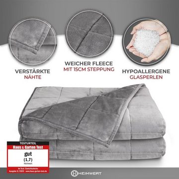 Gewichtsdecke, Heimwert Gewichtsdecke Therapiedecke weighted blanket - Schwere Decke, HEIMWERT, Füllung: Glasperlen, Bezug: 100% Polyester, 120 x 180cm