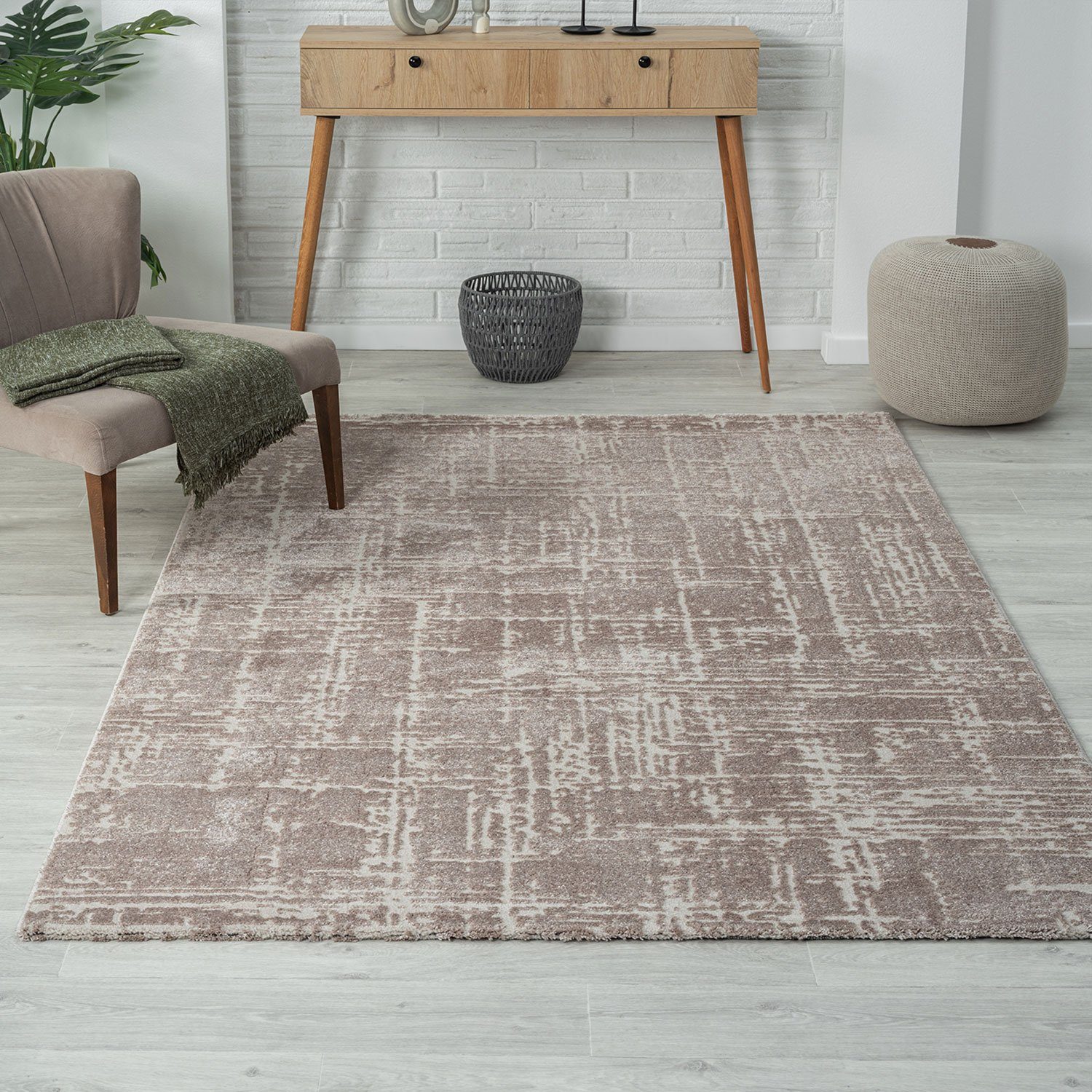 Vimoda Teppich Kurzflor Modern, Rechteckig, Super Weich, 3D Effekt, Hoch Ti günstig online kaufen