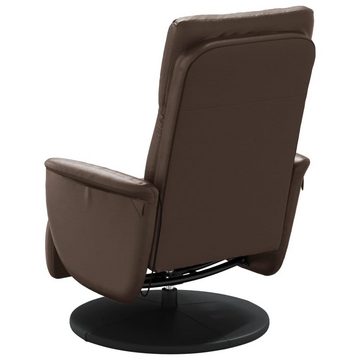 vidaXL Sessel Massagesessel mit Fußteil Braun Kunstleder (1-St)