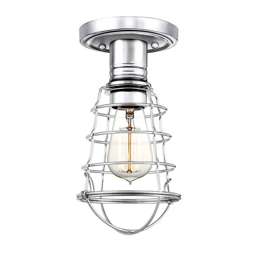 Elstead LIGHTING Deckenleuchte, Leuchtmittel nicht inklusive, Deckenleuchte Wohnzimmerlampe Flurleuchte Industriell E27 Käfig Stahl