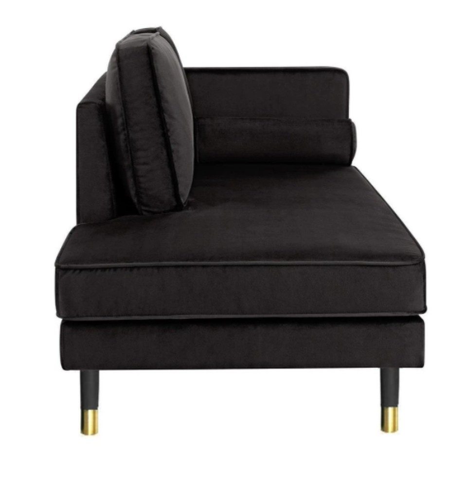 Xlmoebel Relaxliege Moderne Chaiselongue in Schwarz für das Wohnzimmer, 1 Teile, Made in Europa