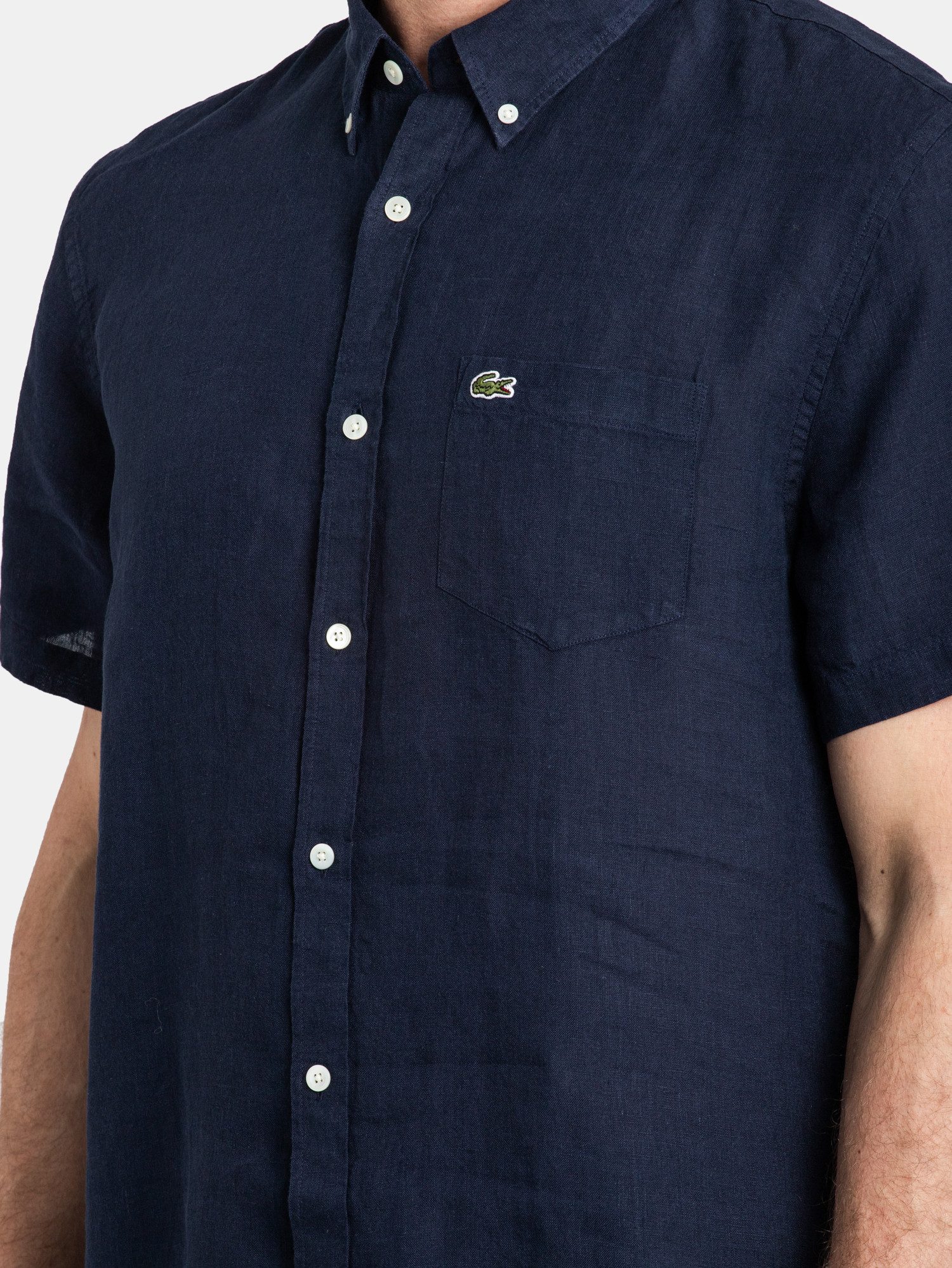 Lacoste Leinenhemd Lacoste Short Sleeve Linen Shirt