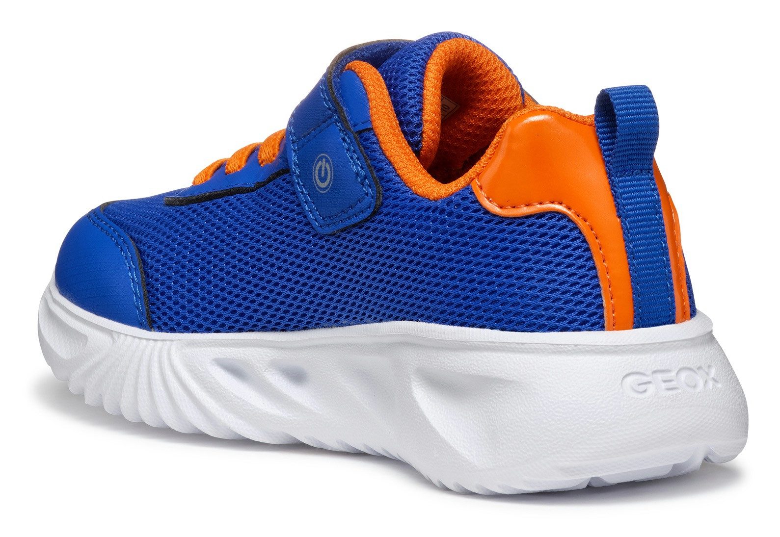 Geox J ASSISTER BOY Blinkschuh Sneaker Sportschuh, Klettschuh mit auffällig blinkender Sohle