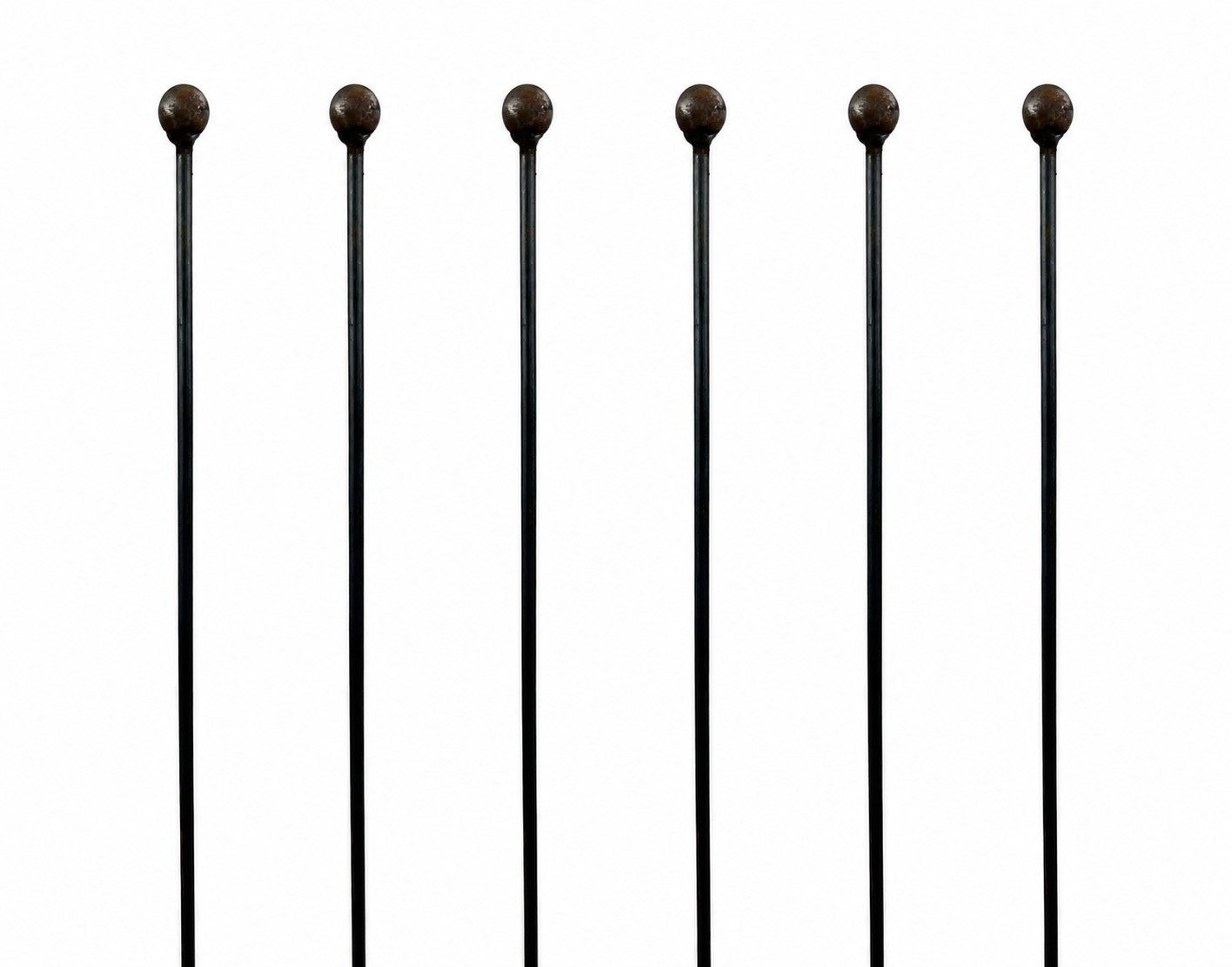 Hirsch Terracotta Rankgitter 6 x Rankstab Kugel aus Metall Höhe 90 cm, massiv - stabil - freistehend
