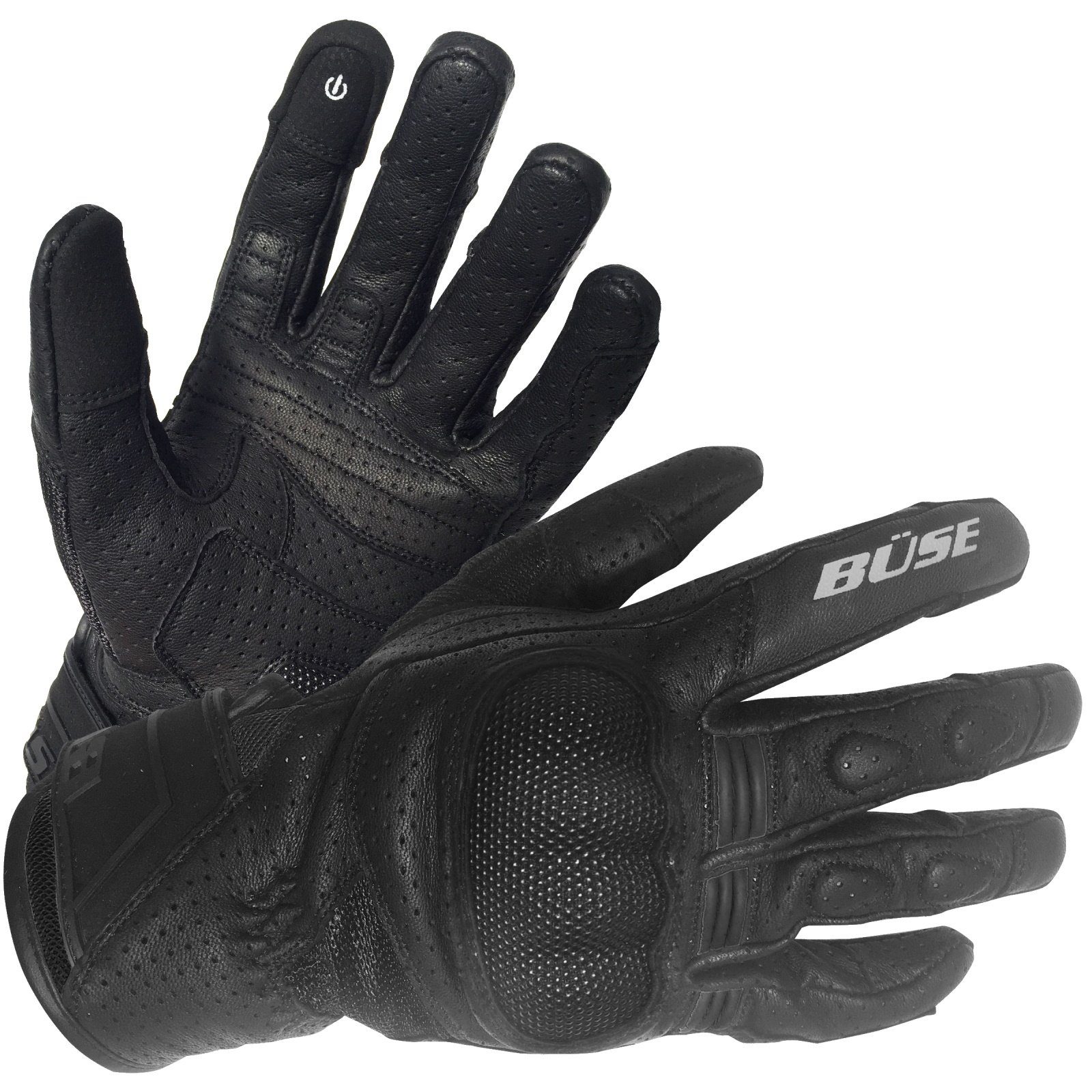 Bse Motorradhandschuhe Bse Rocca Handschuh schwarz winddicht