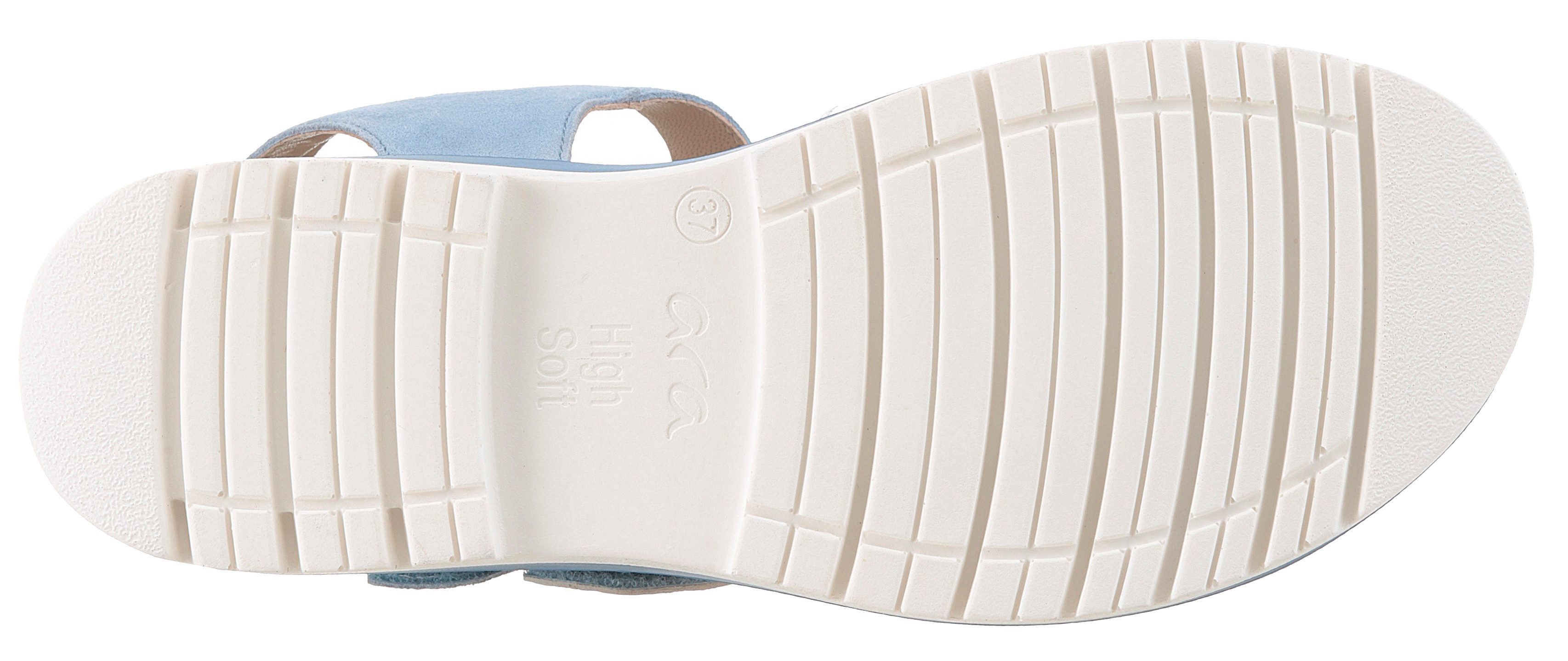 Ara MALAGA Plateausandaletten, Plateausandale, Klettschuh in bequemer Schuhweite G (weit)