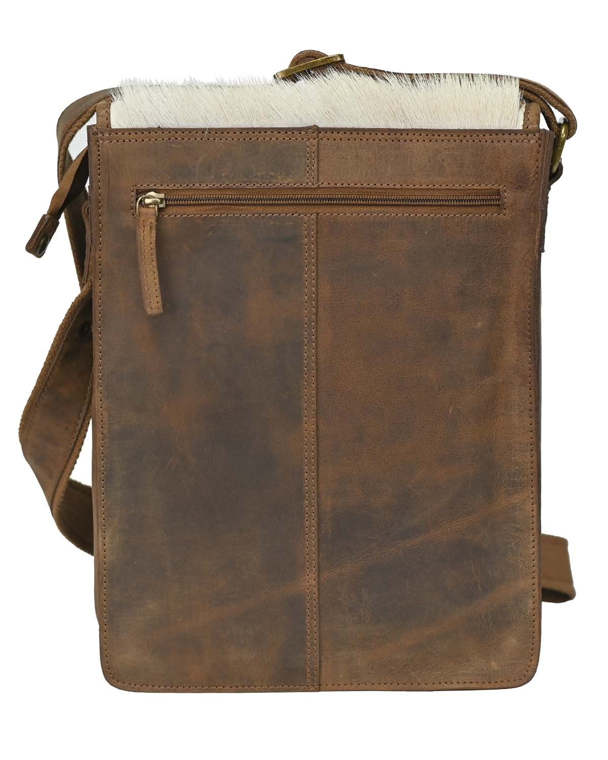 GreenLand Nature Umhängetasche Greenland-NATUR- natural Combination Shoulder-Bag Tablettfach 25x37x10
