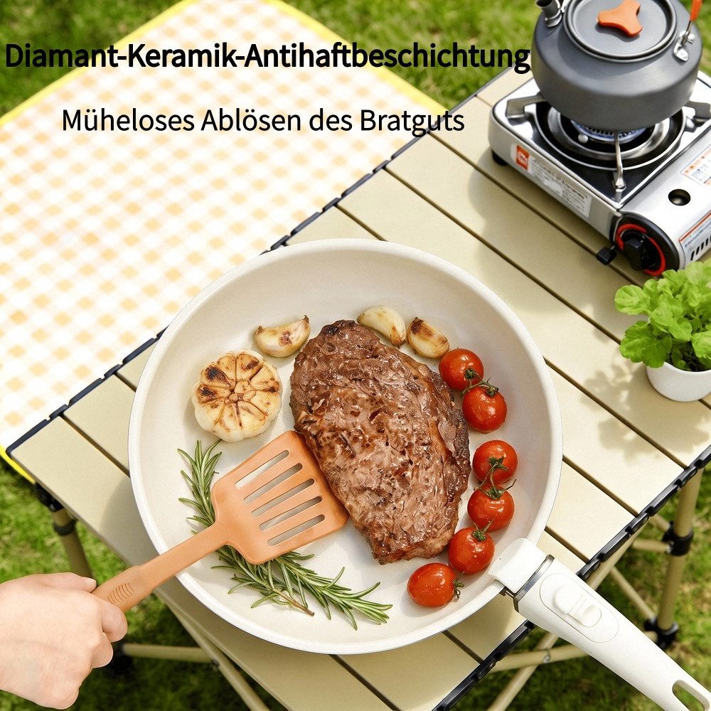 FOHERE Pfannen-Set 4-teiliges Antihaft-Pfannenset mit abnehmbarem Griff, (Set, 4-tlg) – Bild 4 von 5