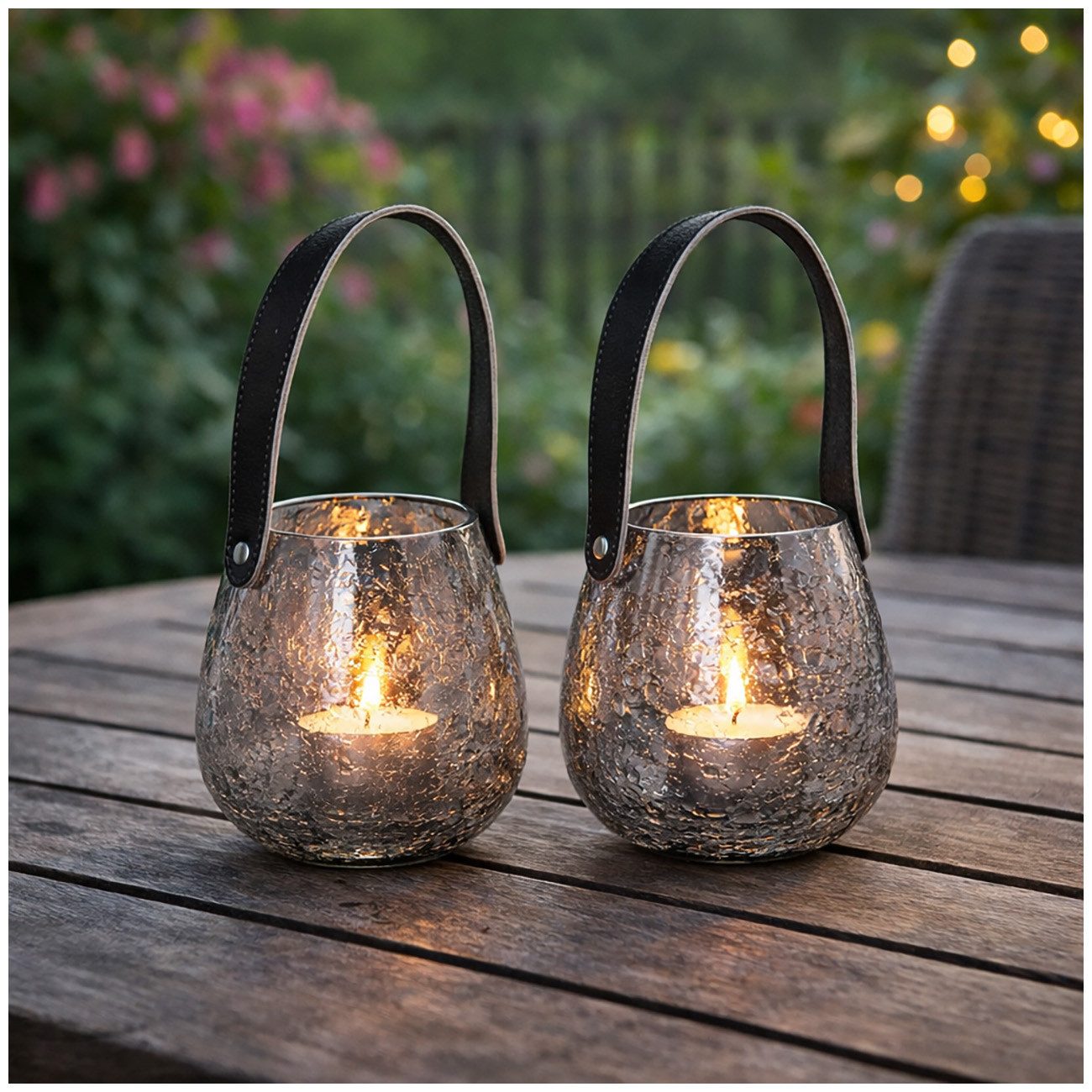 HTI-Living Windlicht Kerzenhalter 2er Set Windlicht (Set, 2 St., 2 Windlichter), Kerzenständer Windlicht