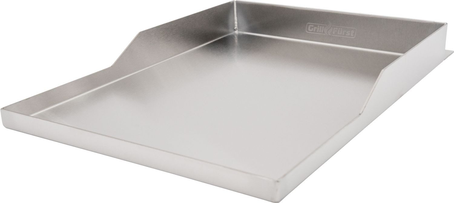 Grillfürst Grillplatte Grillfürst Edelstahl Plancha 43,5 x 39 cm für HEAT-X / QUBE