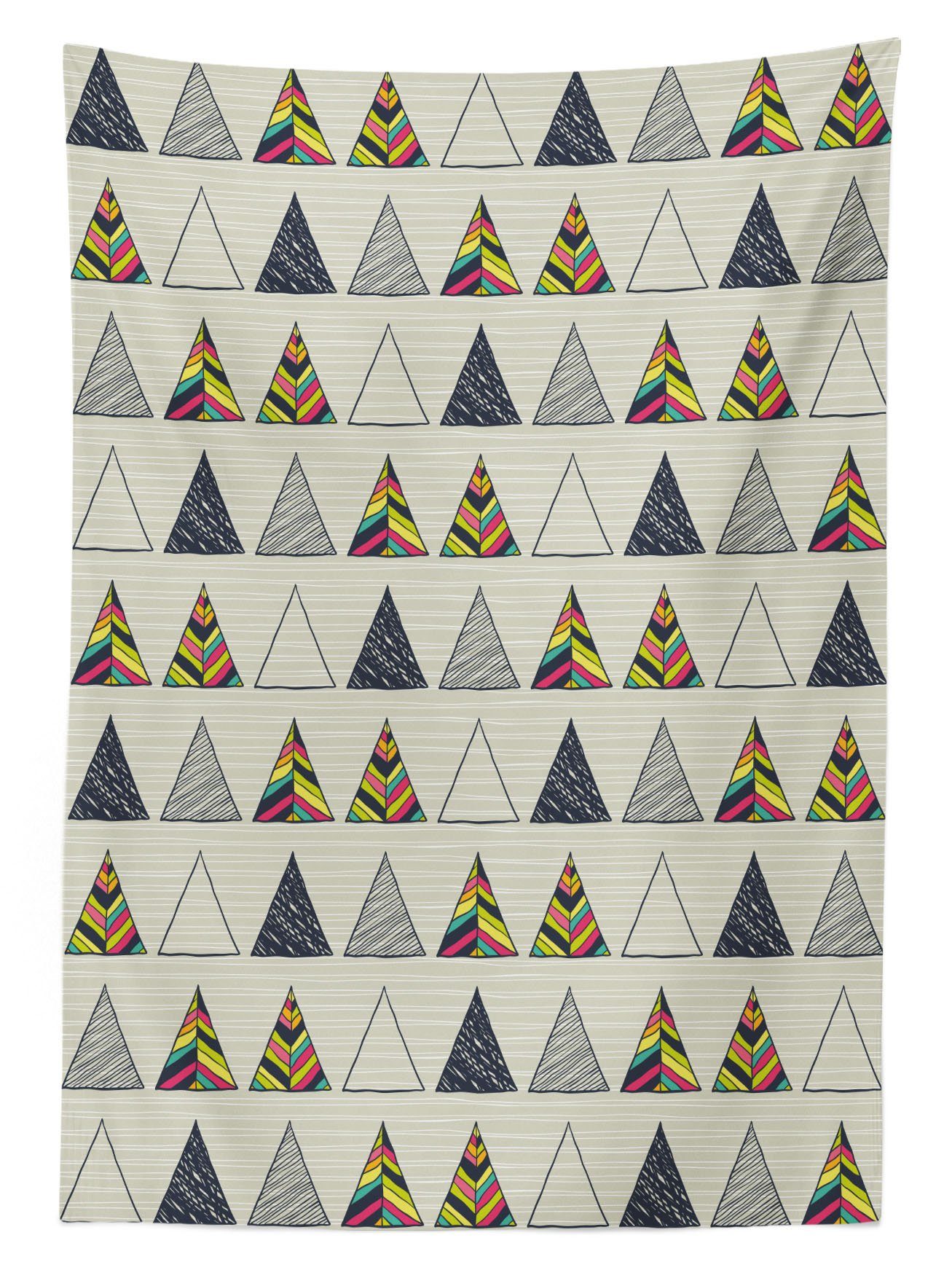 den Für Geometrisch Farbfest Abstrakt Klare Dreieck Tischdecke Bereich Außen geeignet Abakuhaus Waschbar Farben,