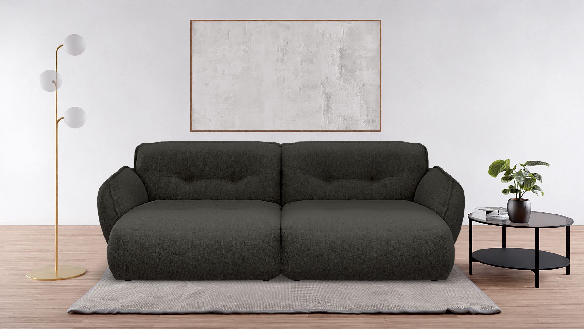 BETYPE Big-Sofa Be Fluffy, Softes Sitzgefühl, moderne Kedernaht, hochwertiger Bezug
