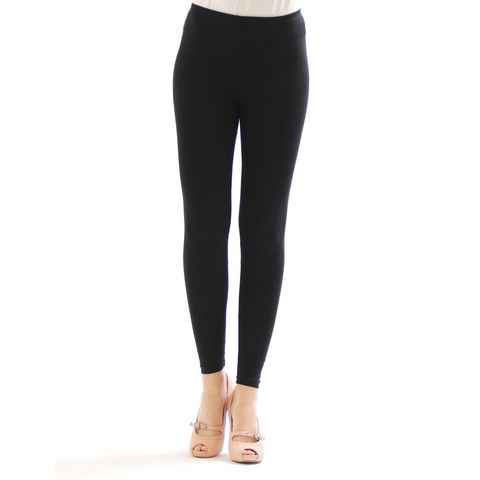 SYS Leggings Damen lange Leggings lang Baumwolle Hose Wäsche Hauteng