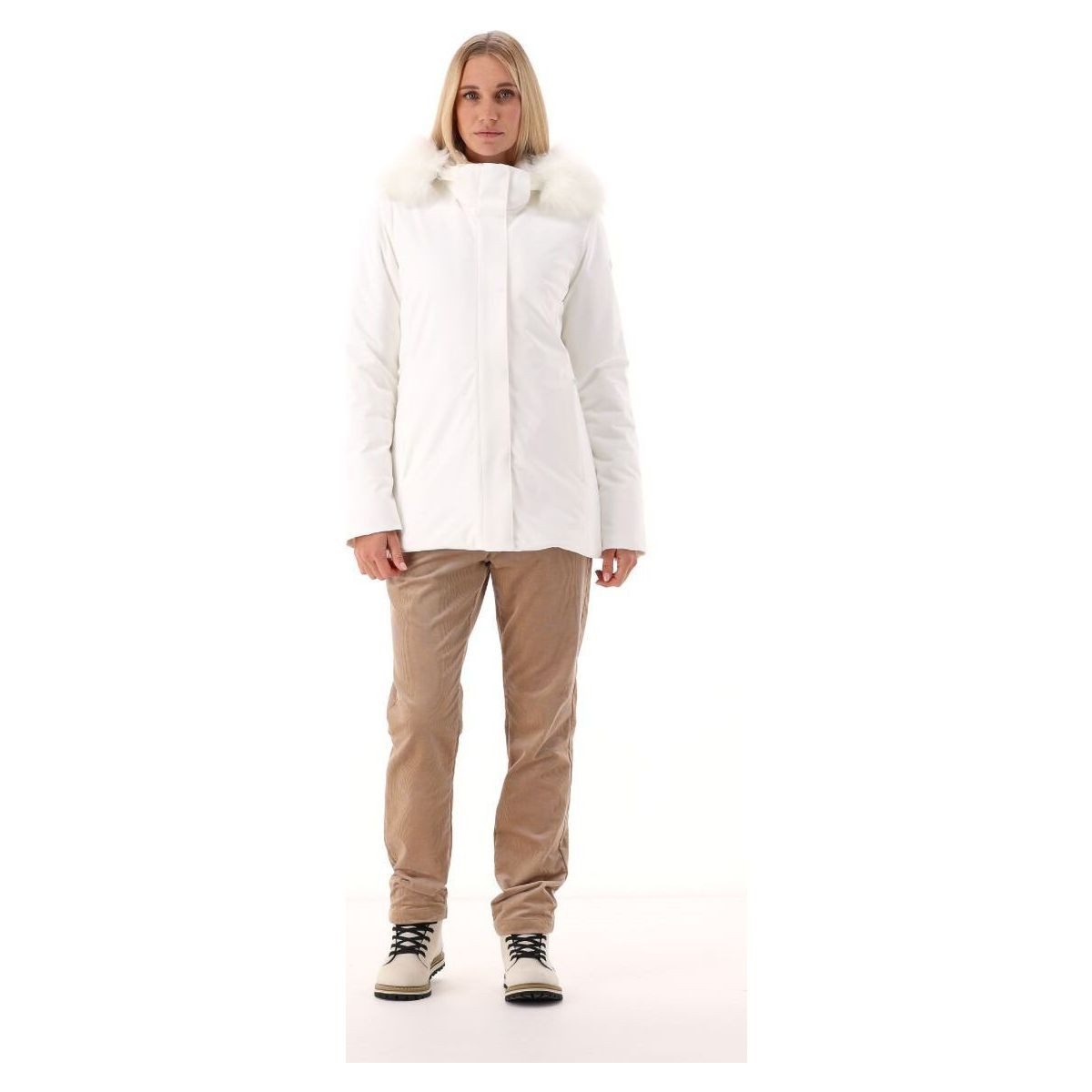 CMP Outdoorhose Woman Long Pant Elegante Damenhose aus Stretch-Samt mit Rippstrick, ideal für den