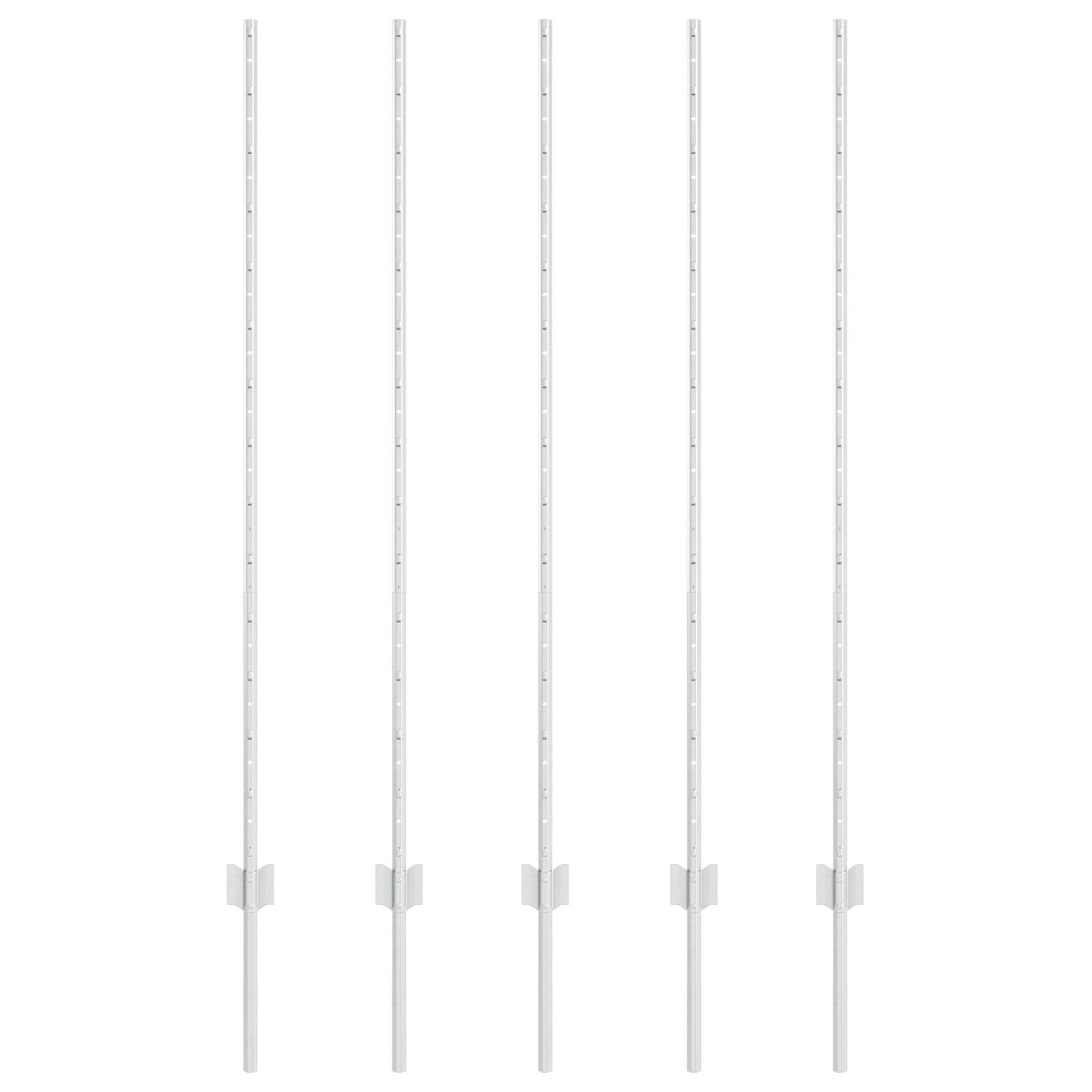 vidaXL Zaunpfosten Zaunpfosten 10 Stk U-Form 140 cm verzinkter Stahl, (10-St)