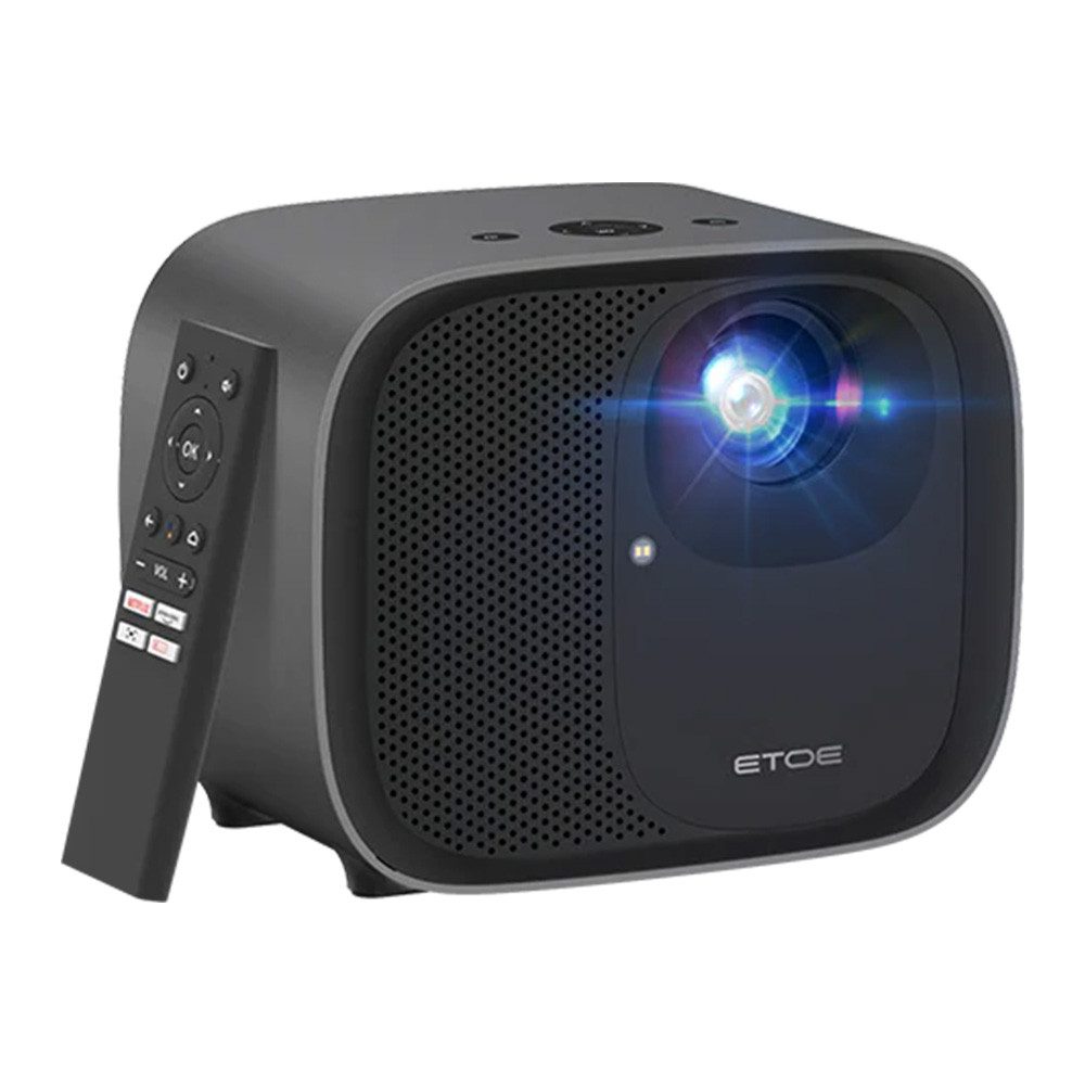 ETOE E3 Pro Projektor 4K-Dekodierung Google TV& Netflix Beamer (3000:1, 1920*1080 px, 600 ANSI, Native 1080P, Android TV, Autofokus und Trapezkorrektur)