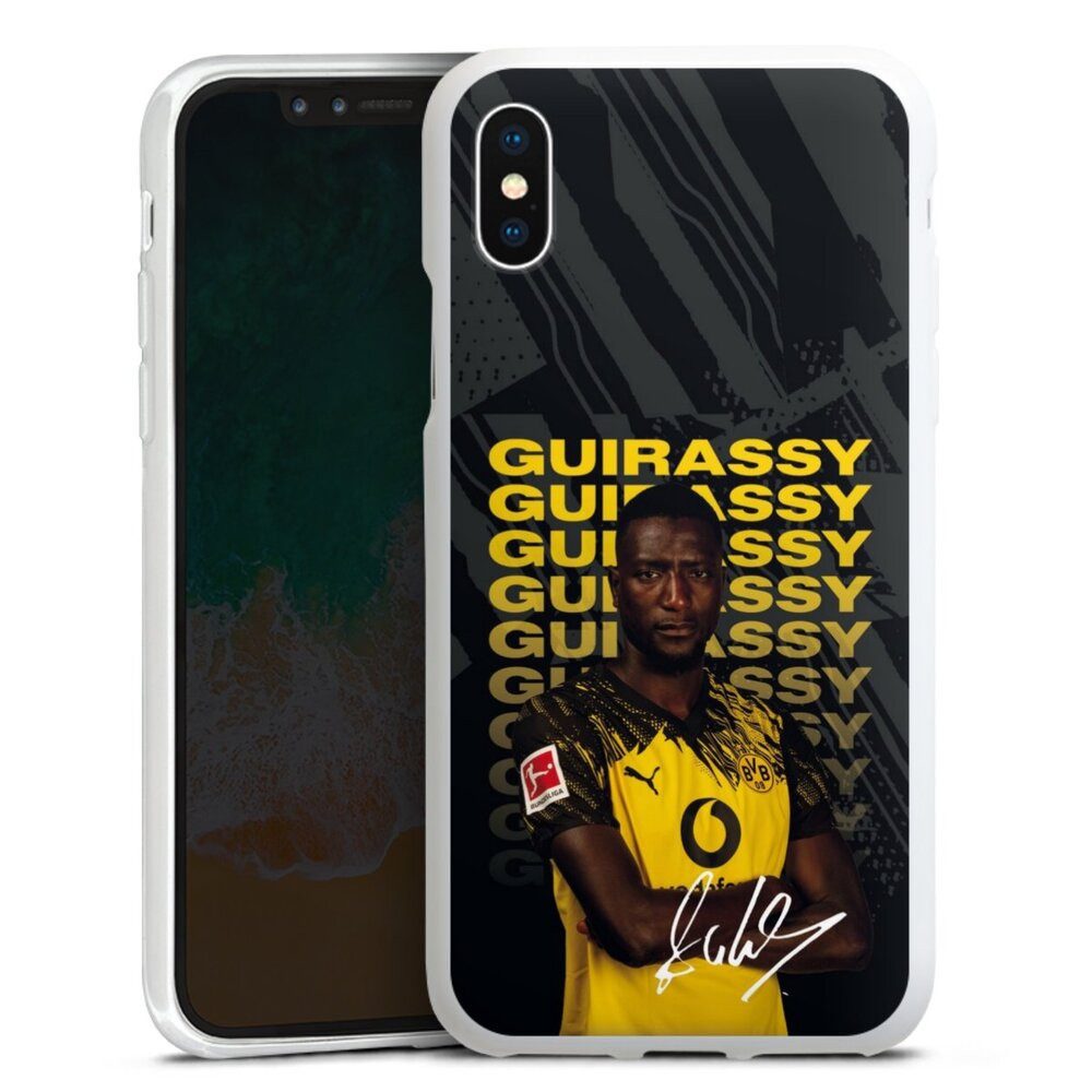DeinDesign Handyhülle Borussia Dortmund Serhou Guirassy BVB Serhou Guirassy 25/26, Apple iPhone X Silikon Hülle Bumper Case Handy Schutzhülle