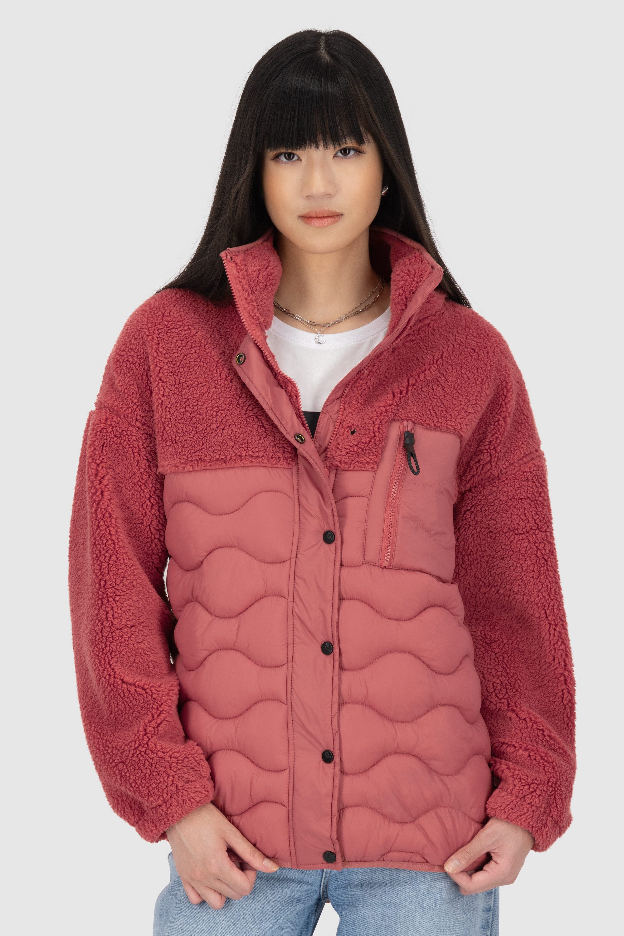 Alife & Kickin Winterjacke Damen EveAK G Stylische Teddy-Plüsch Übergangsja günstig online kaufen