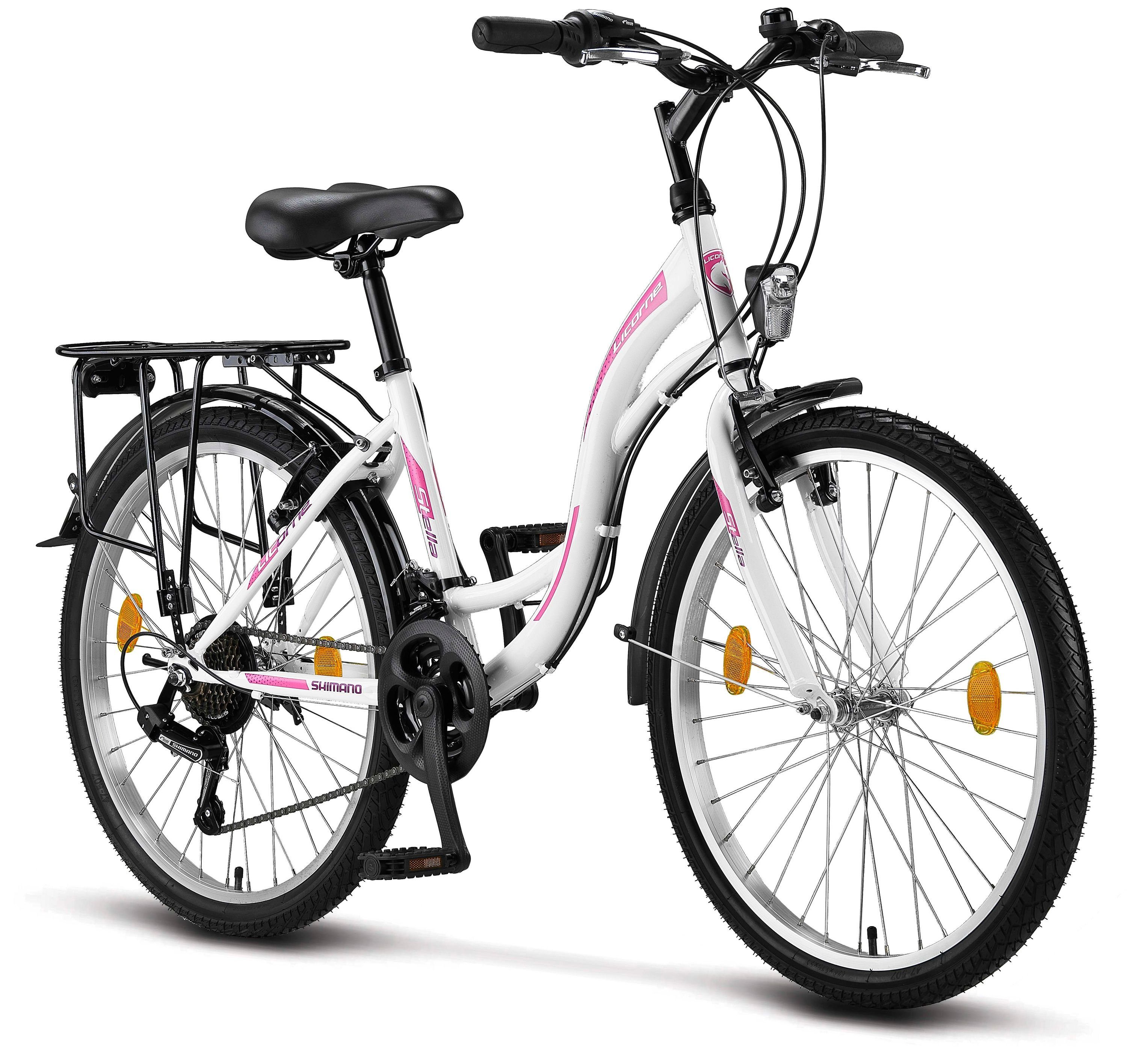 Licorne Bike Cityrad »Licorne Bike Stella Premium City Bike in 24, 26 und  28 Zoll - Fahrrad für Mädchen, Jungen, Herren und Damen - Shimano 21 Gang- Schaltung - Hollandfahrrad« online kaufen | OTTO