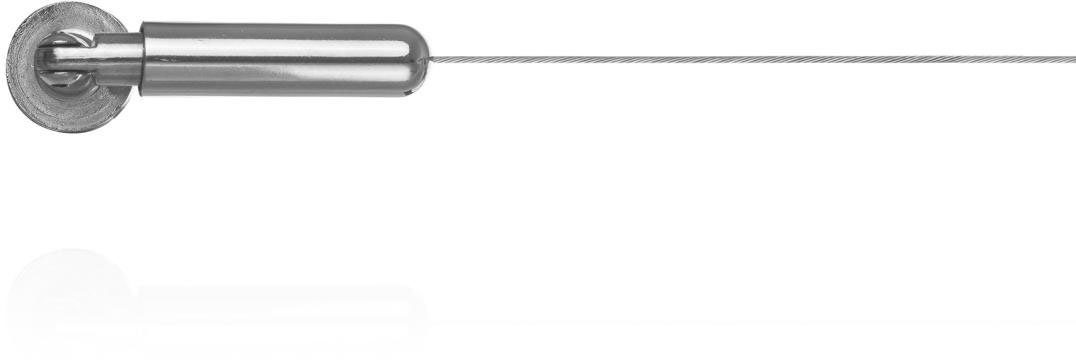 1-läufig Gardinia Seilspanngarnitur Patrone Stahl 500 cm Aluminium