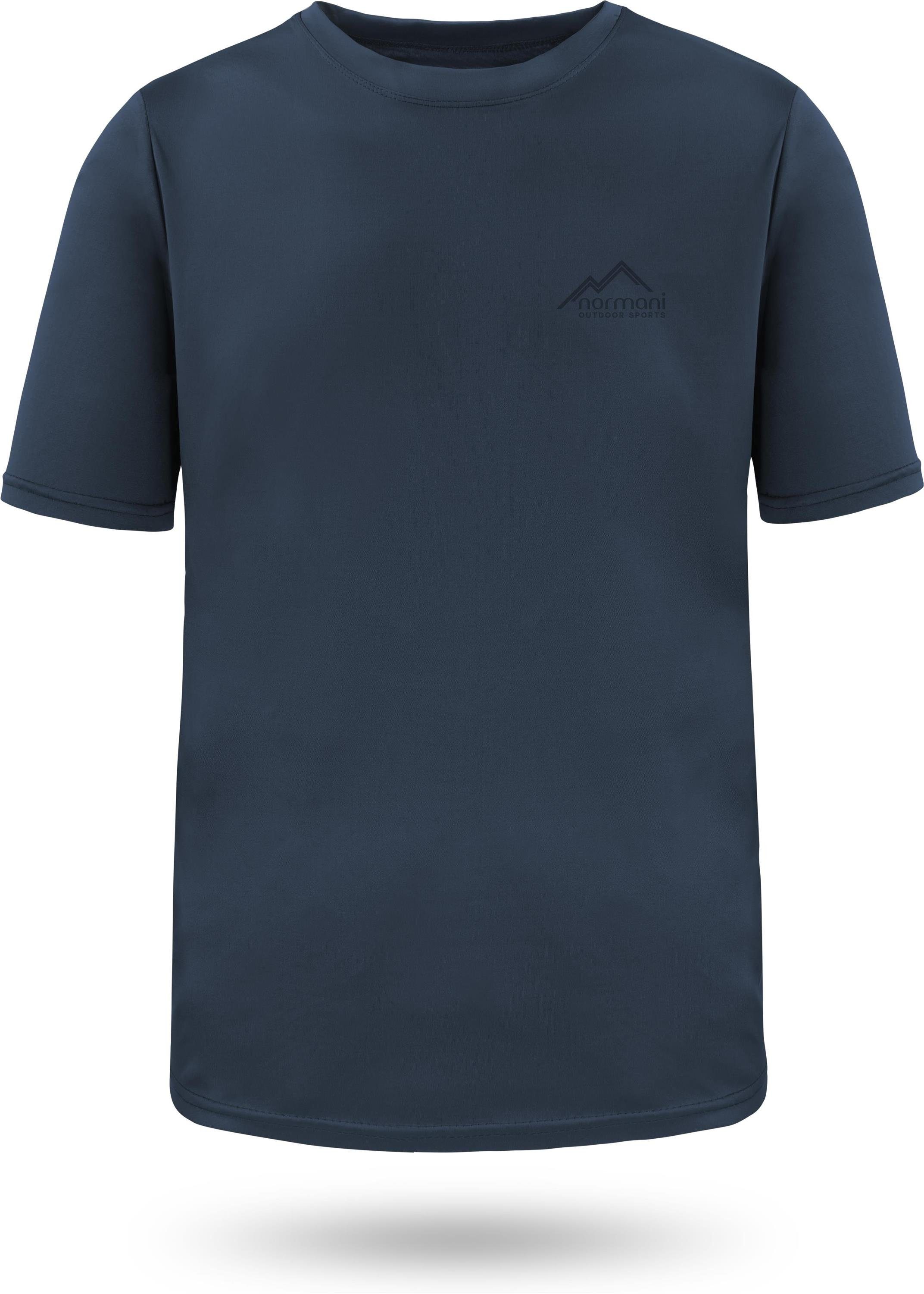 normani Funktionsshirt Herren T-Shirt Agra Kurzarm Sportswear Funktions-Sport Fitness Shirt mt Cooling-Material Navy