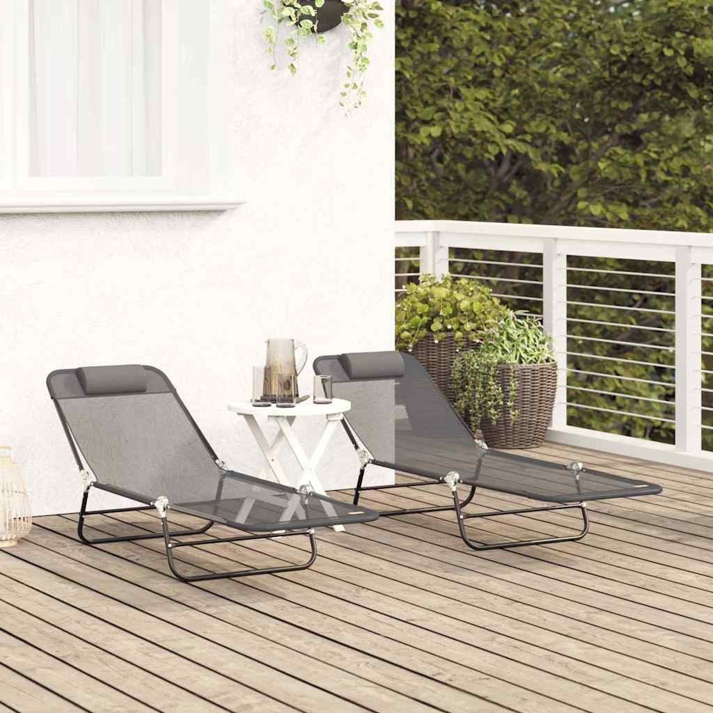 vidaXL Gartenliege Klappbare Sonnenliege 2 pcs günstig online kaufen
