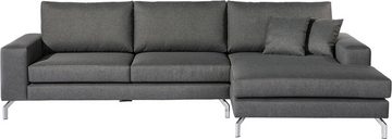 Max Winzer® Ecksofa Flori, mit Longchair links oder rechts, inklusive Zierkissen