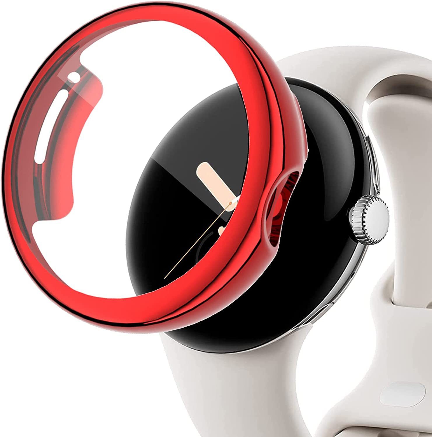MSM Smartwatch-Hülle Hülle für Google Pixel Watch Panzerfolie Case Display Schutzglas – Bild 5 von 5