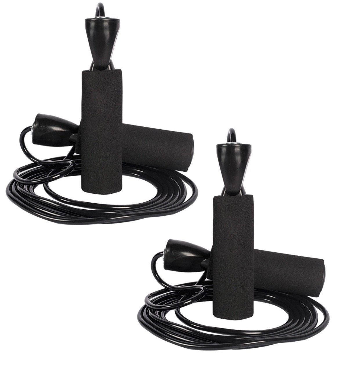 Kurzhantel 2er Pack Fitness Springseil - 2,8m Speed Rope für Hüpf Training Boxen