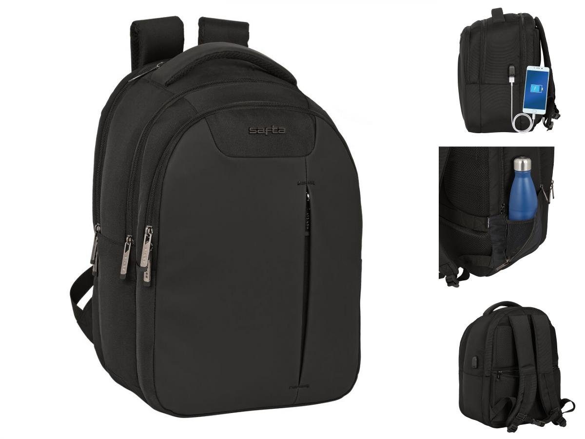 safta USB-Anschluss Business Rucksack mit Laptop- Safta Schwarz 3 und Tablet-Rucksack