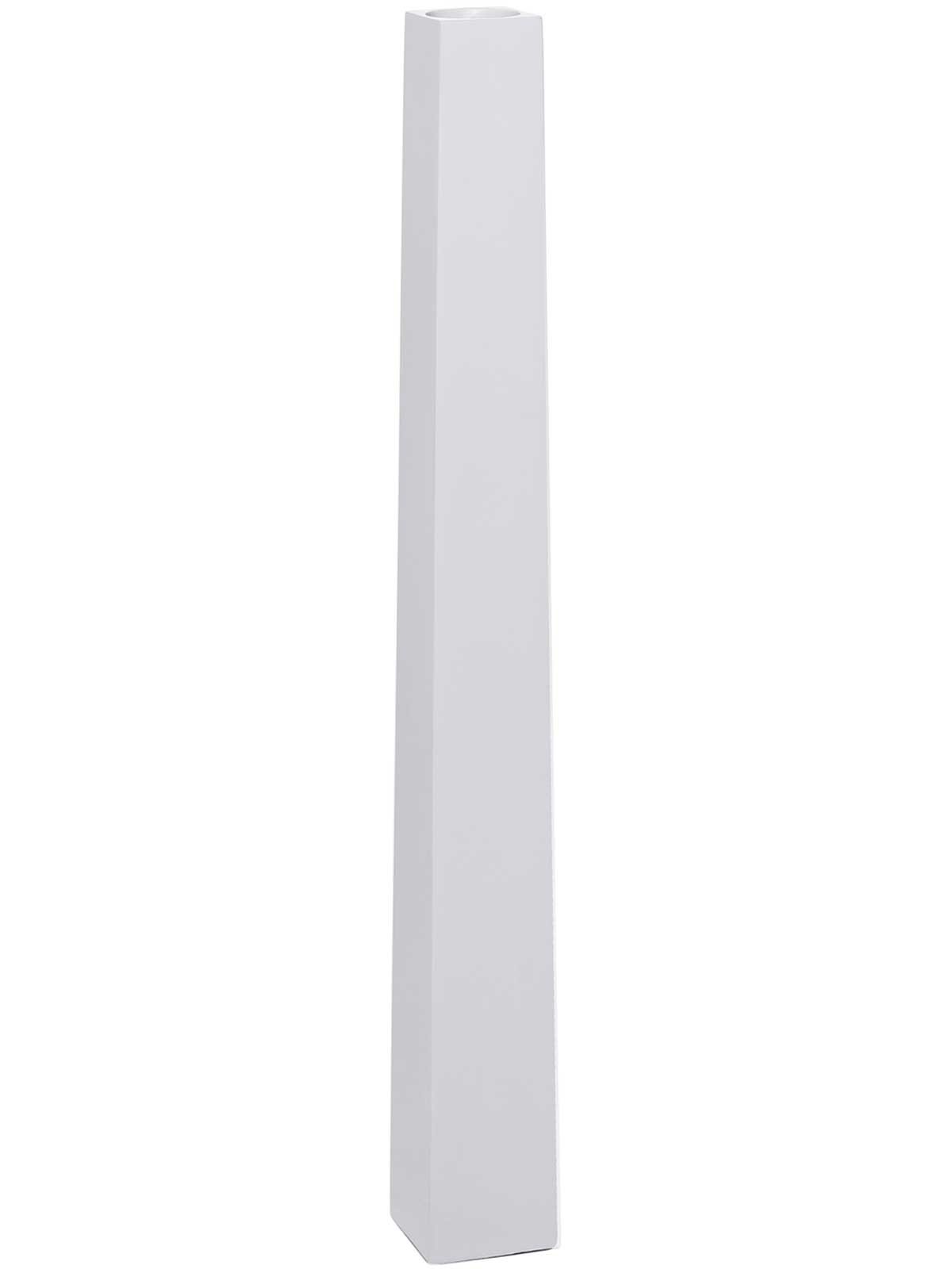 VIVANNO Bodenwindlicht Fiberglas OBELISK Säule - Weiß Matt (1 St), 11x11x100 cm