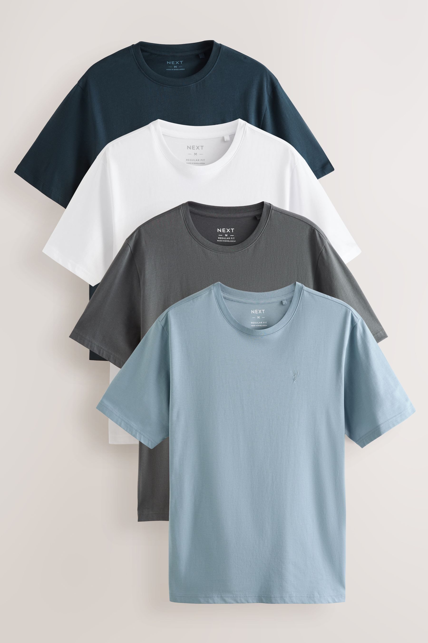 Next T-Shirt Regular Fit T-Shirts, 4er-Pack (4-tlg) günstig online kaufen