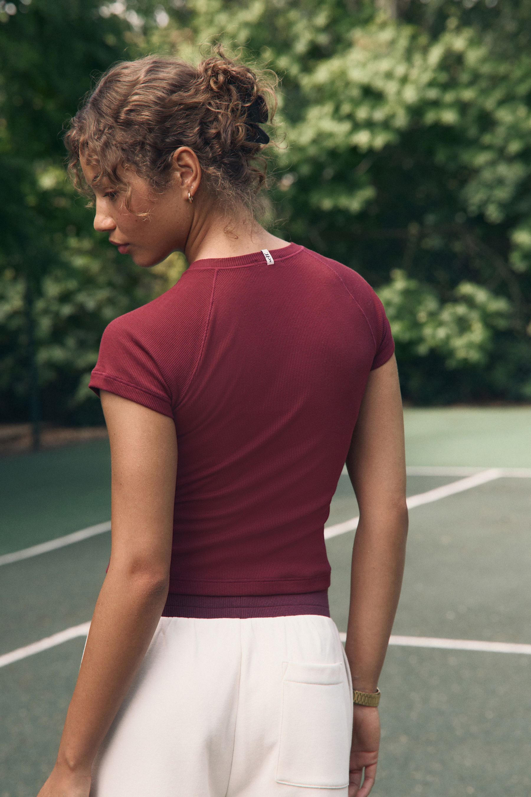 self T-Shirt Self. Enges, geripptes T-Shirt günstig online kaufen